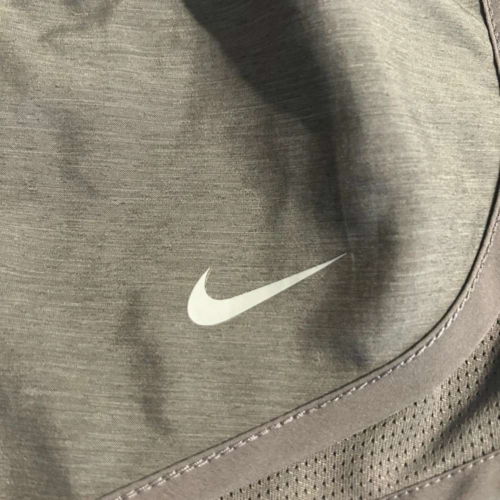 Nike Women's Grey Athletic Shorts with Swoosh
